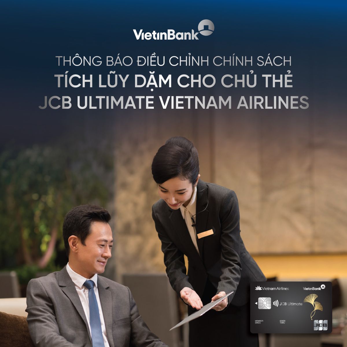 Ưu đãi thẻ TDQT VietinBank JCB Ultimate VNA