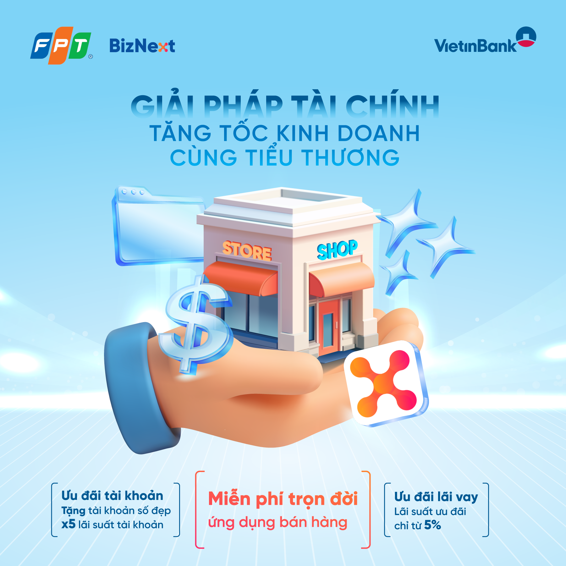Miễn phí trọn đời ứng dụng bán hàng FPT BizNext