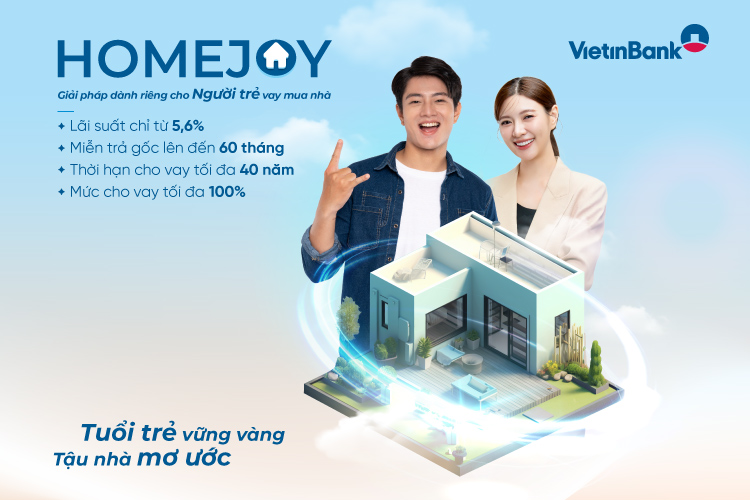 VietinBank tung gói vay mua nhà HomeJoy dành riêng cho khách hàng trẻ